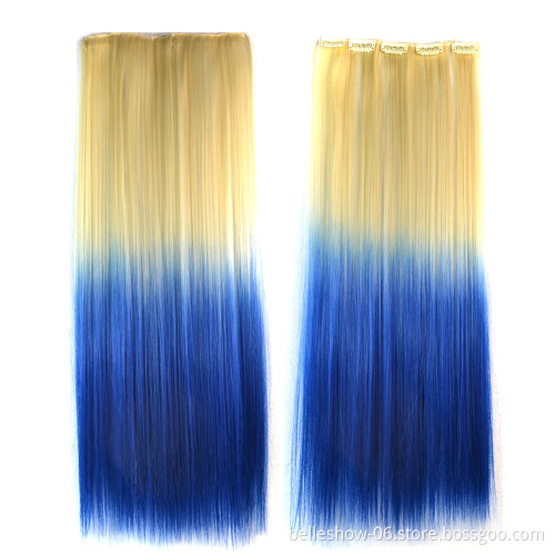 Hot sell cheap long straight ponytail hair extension synthetic hair extensions clip inbest hair extensions 2019